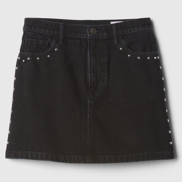 Gap Studded Mini Skirt, washed black, size 25 - Picture 2 of 8